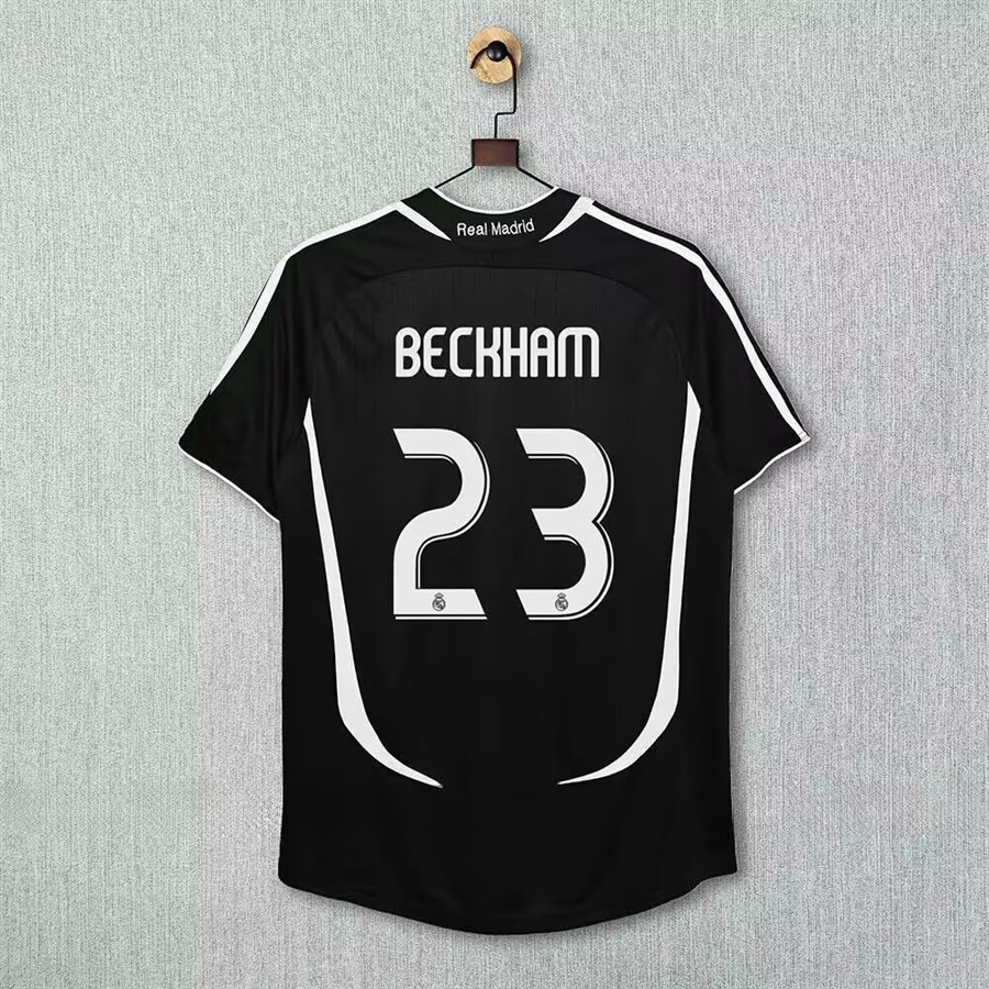 2006–2007 Real Madrid Away No. 23 Beckham Retro Football Jersey