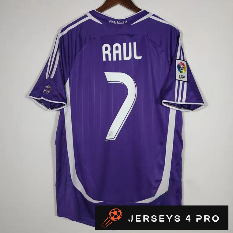 2006–2007 Real Madrid Second Guest No.7 Raul Retro Football Jersey
