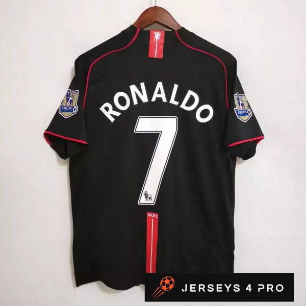 2007–2008 Manchester United Away No.7 Ronaldo Retro Football Jersey