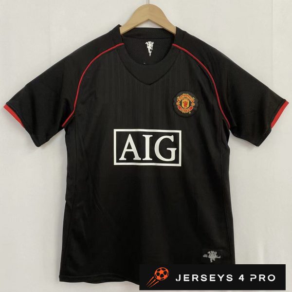 2007–2008 Manchester United Away Retro Football Jersey