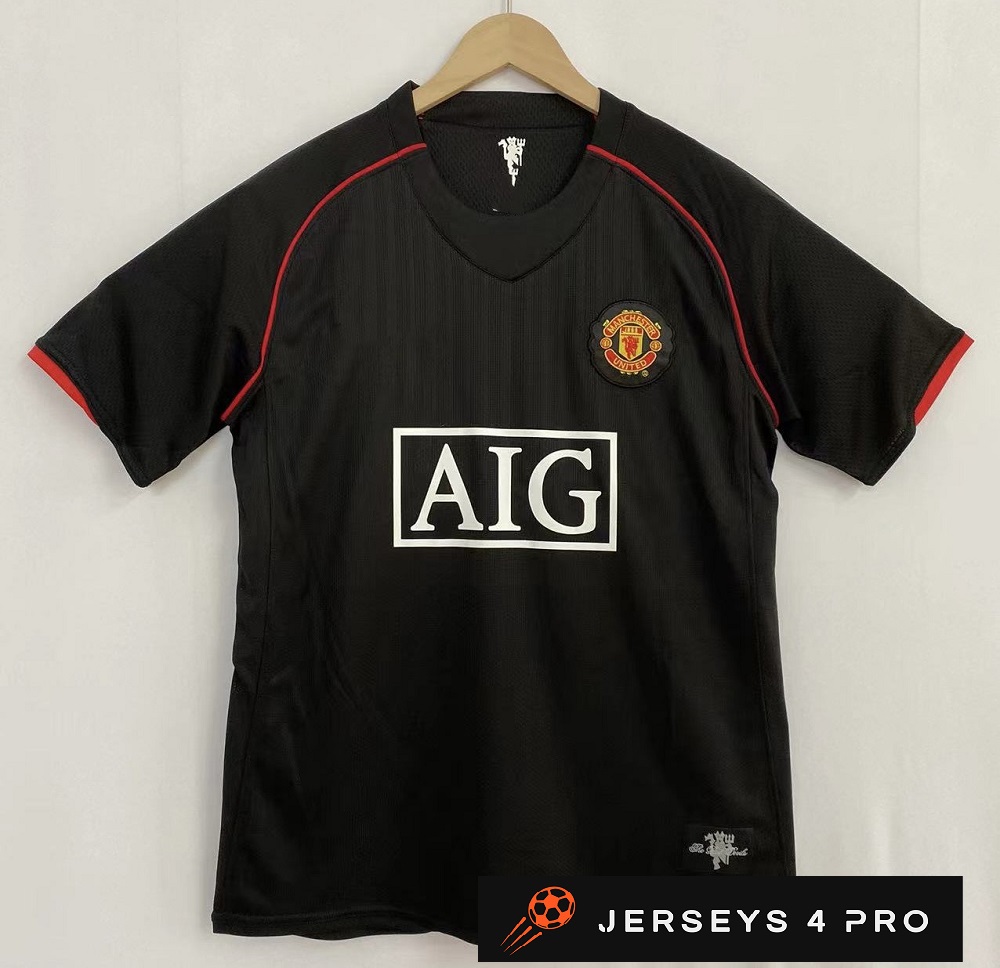 2007–2008 Manchester United Away Retro Football Jersey