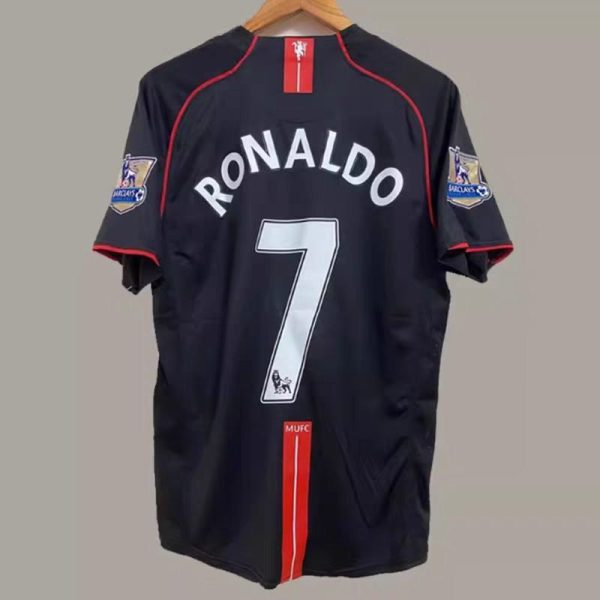 2007–2008 Manchester United Away Ronaldo Retro Football Jersey