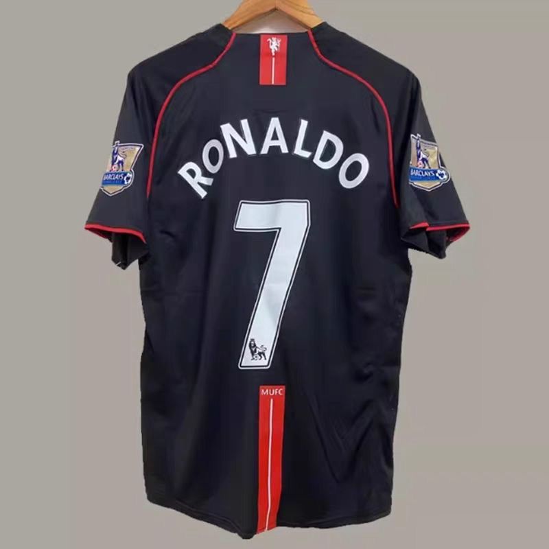 2007–2008 Manchester United Away Ronaldo Retro Football Jersey