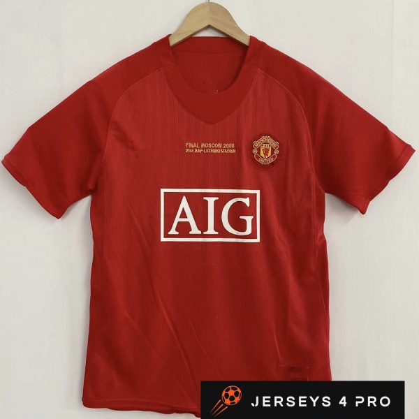 2007–2008 Manchester United Home Champions League Retro Football Jersey
