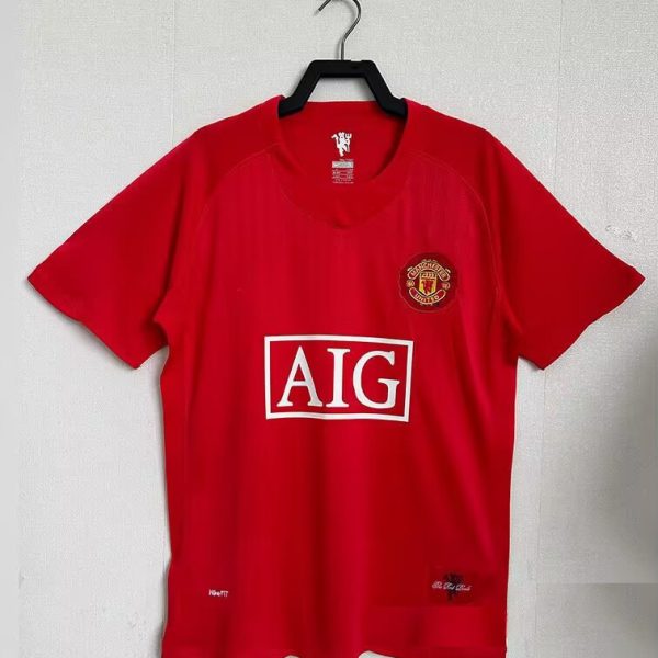 2007–2008 Manchester United Home League Retro Football Jersey