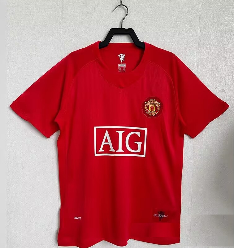 2007–2008 Manchester United Home League Retro Football Jersey