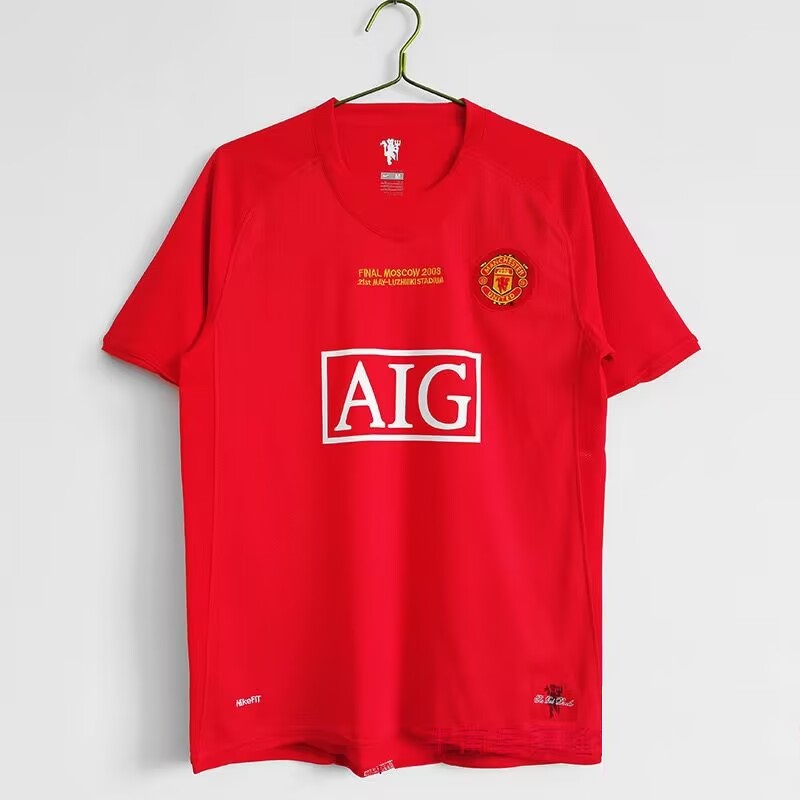 2007–2008 Manchester United Home Retro Football Jersey