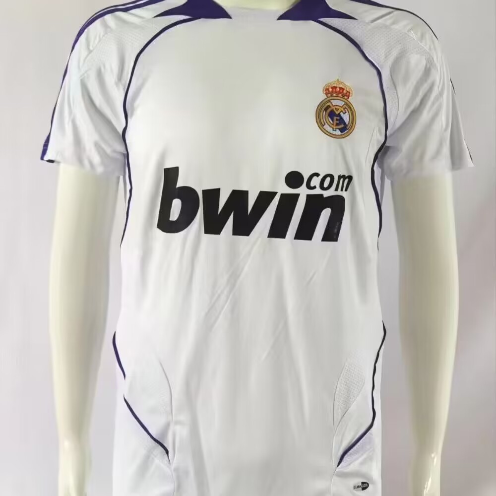 2007–2008 Real Madrid Home Retro Football Jersey