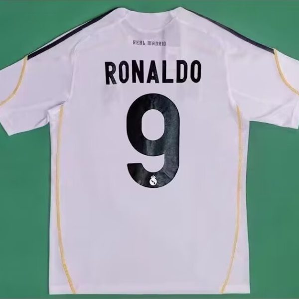 2009–2010 Real Madrid Home No.9 Ronaldo Retro Football Jersey