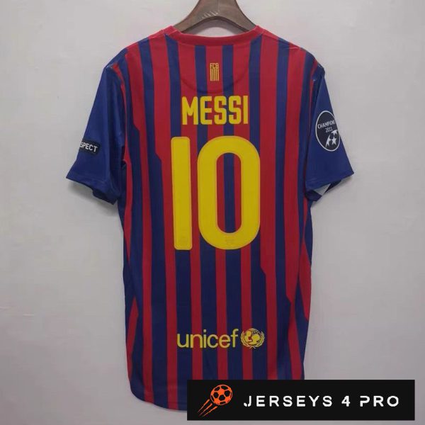 2011–2012 Barcelona Home No.10 Messi Retro Football Jersey