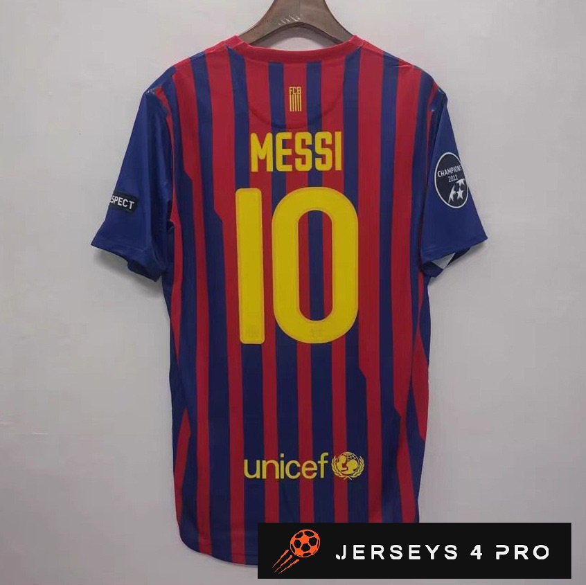 2011–2012 Barcelona Home No.10 Messi Retro Football Jersey