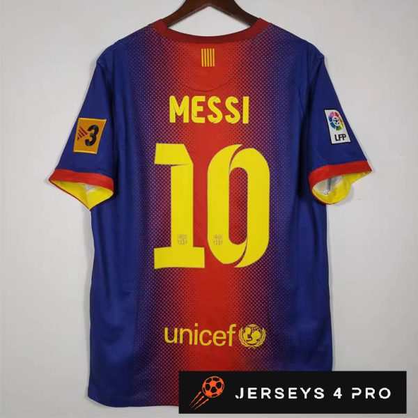 2012–2013 Barcelona Home No.10 Messi Retro Football Jersey