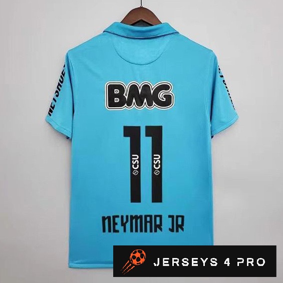 2012–2013 Santos Second Guest No.11 Neymar Retro Football Jersey