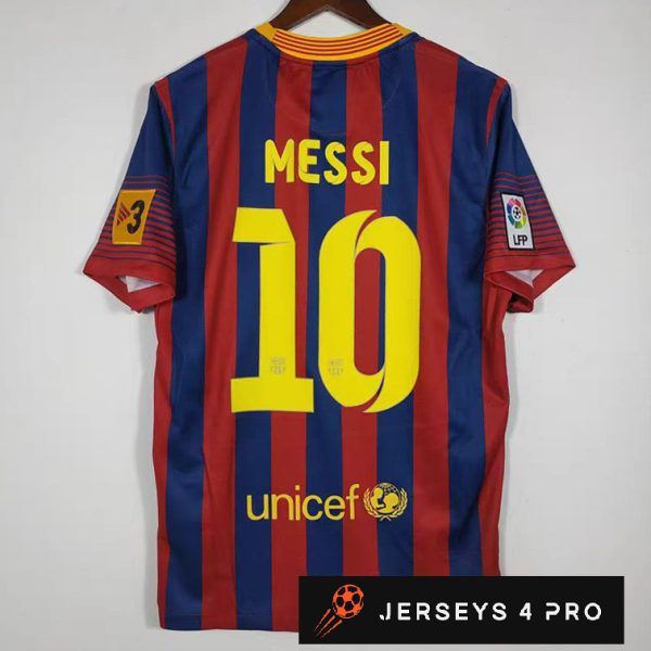 2013–2014 Barcelona Home No.10 Messi Retro Football Jersey