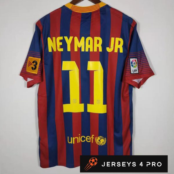 2013–2014 Barcelona Home No.11 Neymar Retro Football Jersey