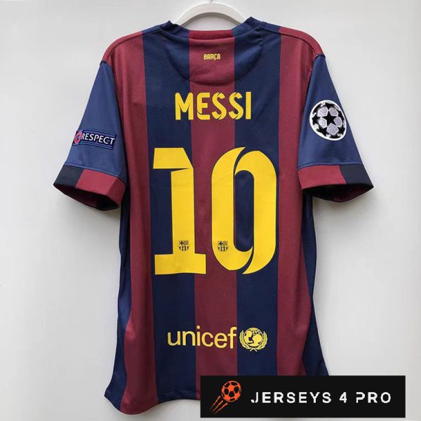 2014–2015 Barcelona Home No.10 Messi Retro Football Jersey