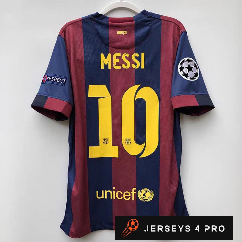 2014–2015 Barcelona Home No.10 Messi Retro Football Jersey