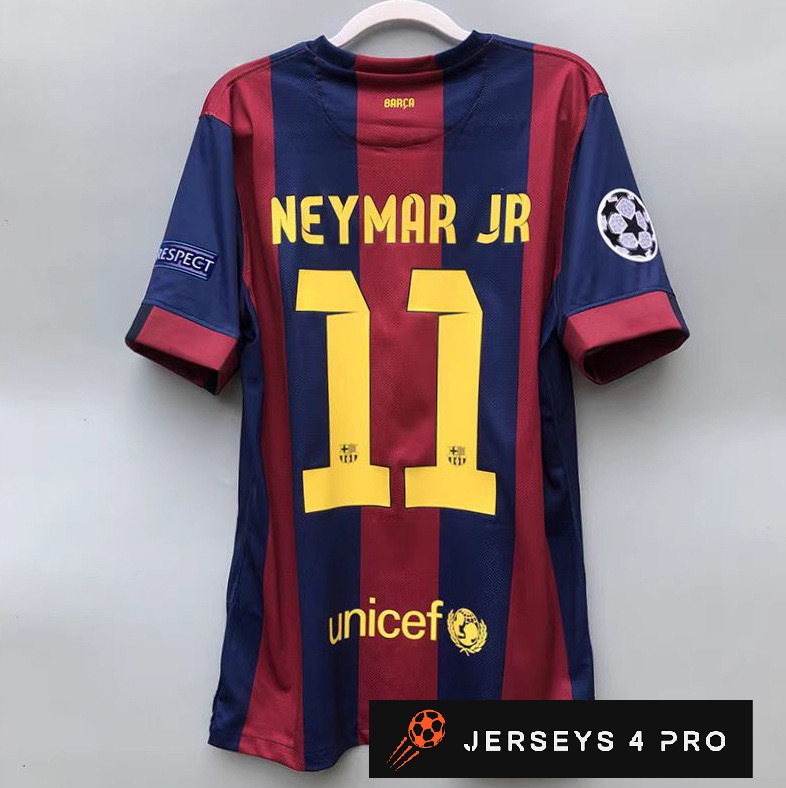 2014–2015 Barcelona Home No.11 Neymar Retro Football Jersey