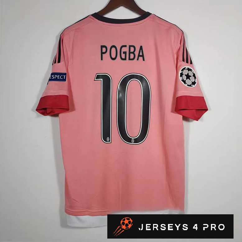 2015–2016 Juventus Away No.10 Pogba Retro Football Jersey