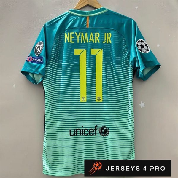 2016–2017 Barcelona Second Guest No.11 Neymar Retro Football Jersey