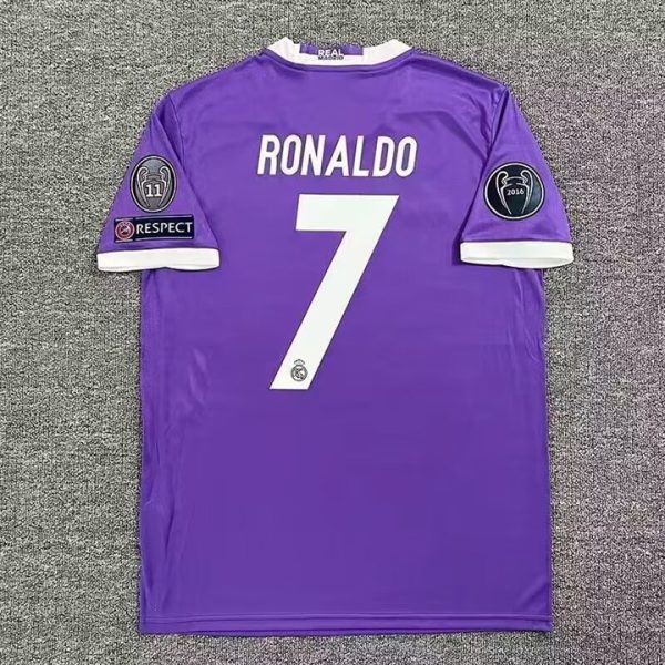 2016–2017 Real Madrid Away No.7 Ronaldo Retro Football Jersey