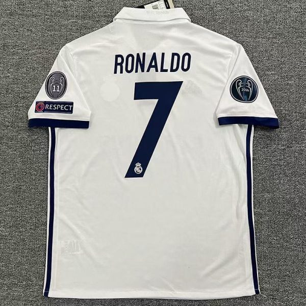 2016–2017 Real Madrid Home No.7 Ronaldo Retro Football Jersey
