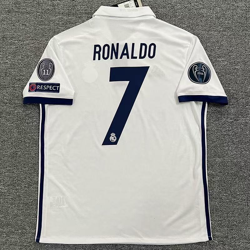 2016–2017 Real Madrid Home No.7 Ronaldo Retro Football Jersey