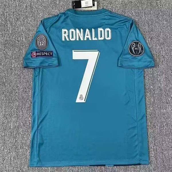 2017–2018 Real Madrid Away No.7 Ronaldo Retro Football Jersey