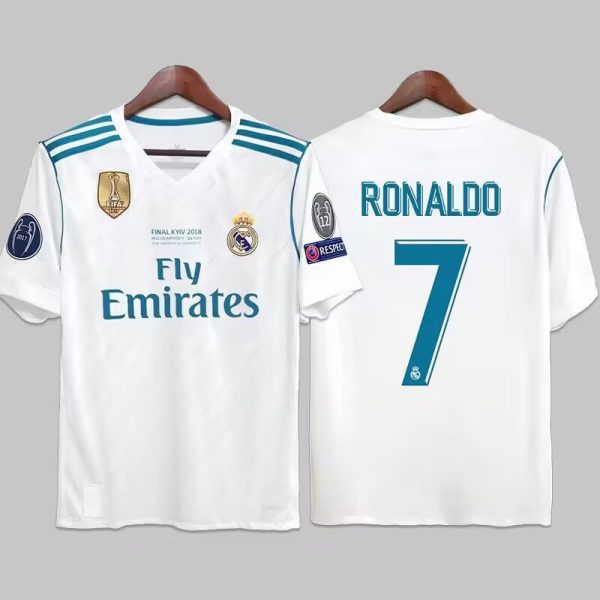 2017–2018 Real Madrid Home No.7 Ronaldo Retro Football Jersey