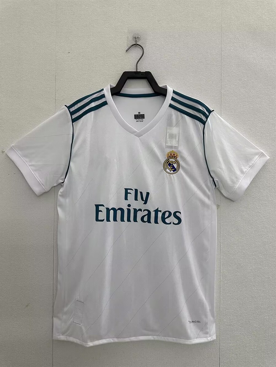 2017–2018 Real Madrid Home Retro Football Jersey