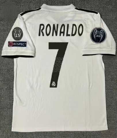 2018–2019 Real Madrid Home Cristiano Ronaldo Retro Football Jersey