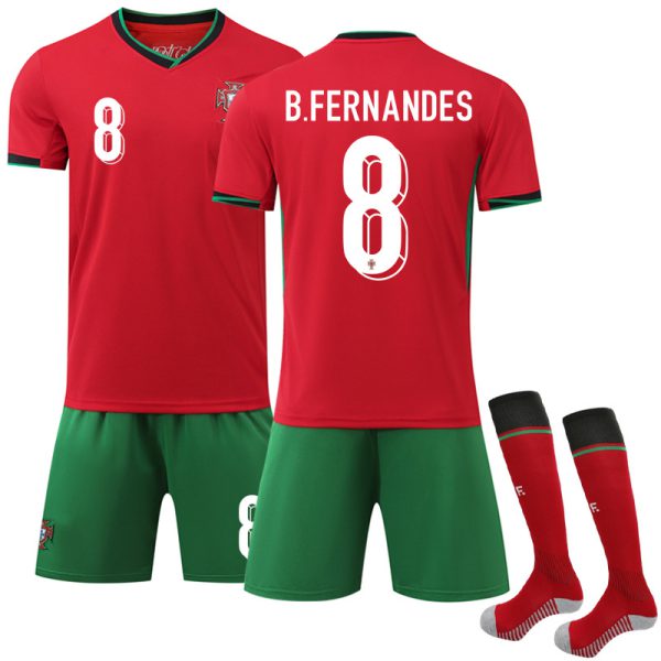 2024 Portugal Home Football Kit No. 8 With Socks