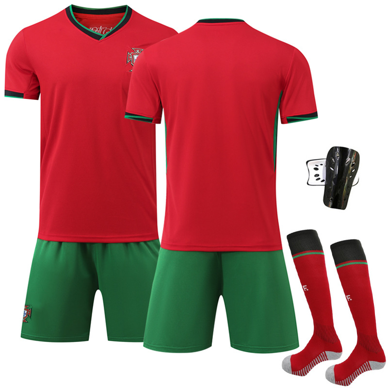 2024 Portugal Home Football Kit Without Number With Socks And Guard