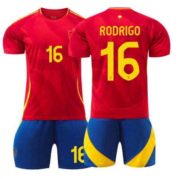 2024 Spain Home Football Kit No. 16 Rodrigo