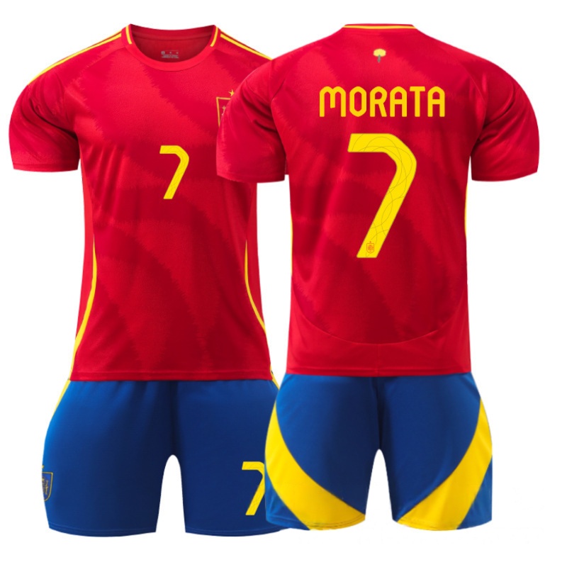 2024 Spain Home Football Kit No. 7 Morata