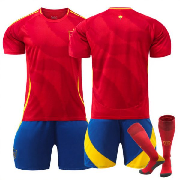 2024 Spain Home Football Kit Without Number With Socks