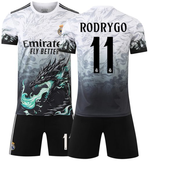 2024–2025 Real Madrid Blue Dragon Special Edition No.11 Rodrygo Football Kit