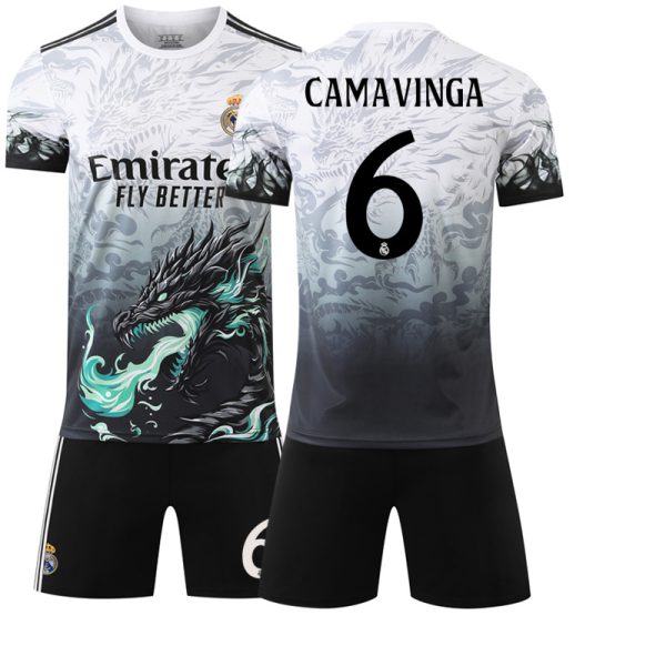 2024–2025 Real Madrid Blue Dragon Special Edition No.6 Camavinga Football Kit