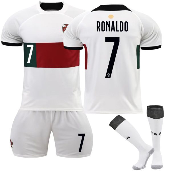 22-23 Portugal Away Football Kit No. 7 Ronaldo With Socks