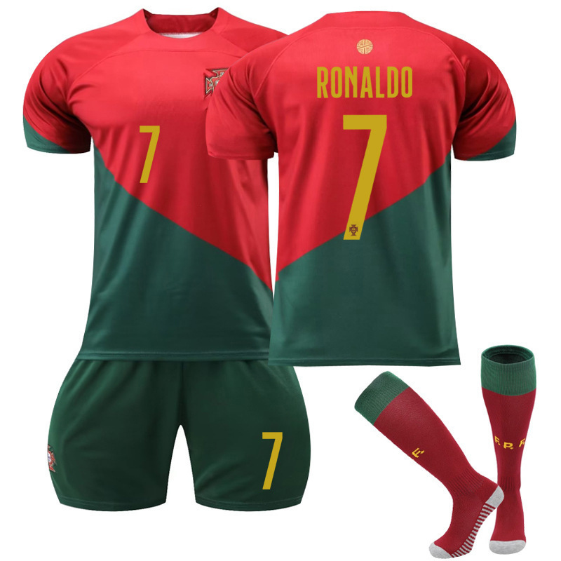 22-23 Portugal Home Football Kit No. 7 Ronaldo With Socks
