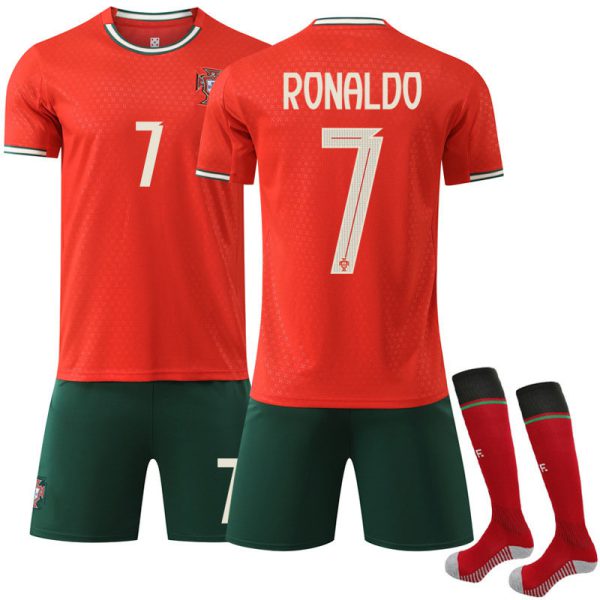25-26 Portugal Home Football Kit No. 7 Ronaldo With Socks