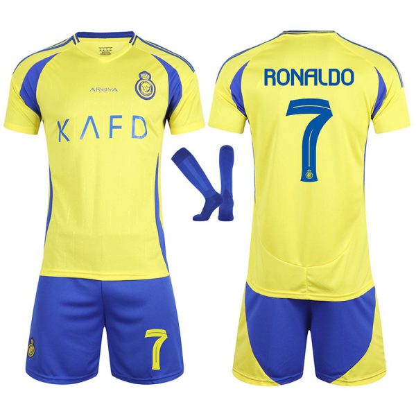 Al Nassr Victory Football Kit No. 7 Ronaldo With Socks