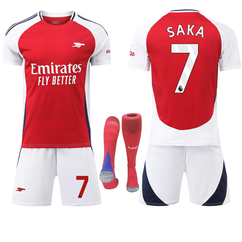 Arsenal Home Football Kit No. 7 Saka With Socks