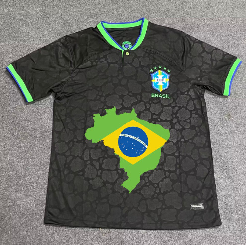 Brazil Football Jersey 2022 Green Label Map Edition