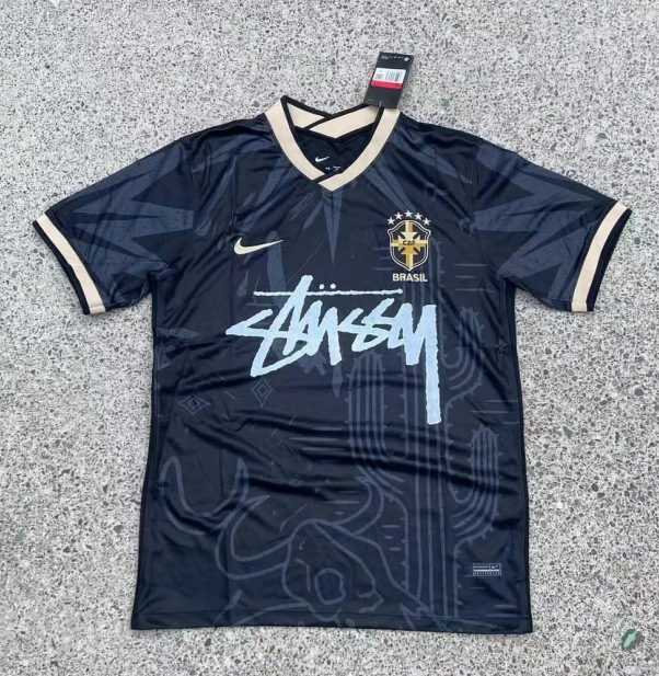 Brazil Football Jersey Stussy Cactus Edition
