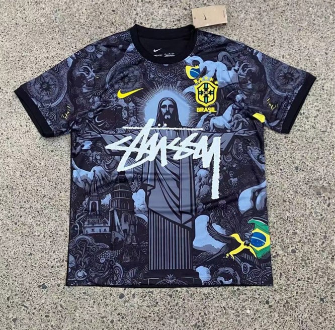 Brazil Football Jersey Stussy Goddess Edition