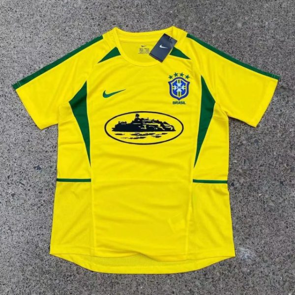 Brazil Football Jersey Yellow Devil Island Engraving Edition