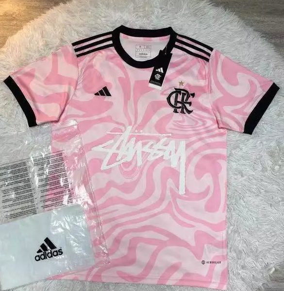 Flamenco Football Jersey Stussy Pink Edition 01