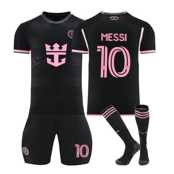 Inter Miami Black Football Kit No. 10 Messi With Socks