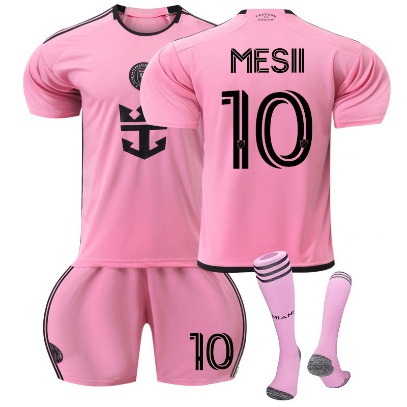 Inter Miami Home Football Kit No. 10 Messi With Socks